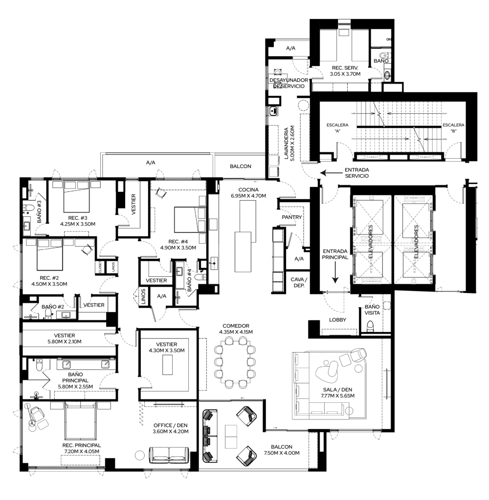 Planta A - BLAU Residencia